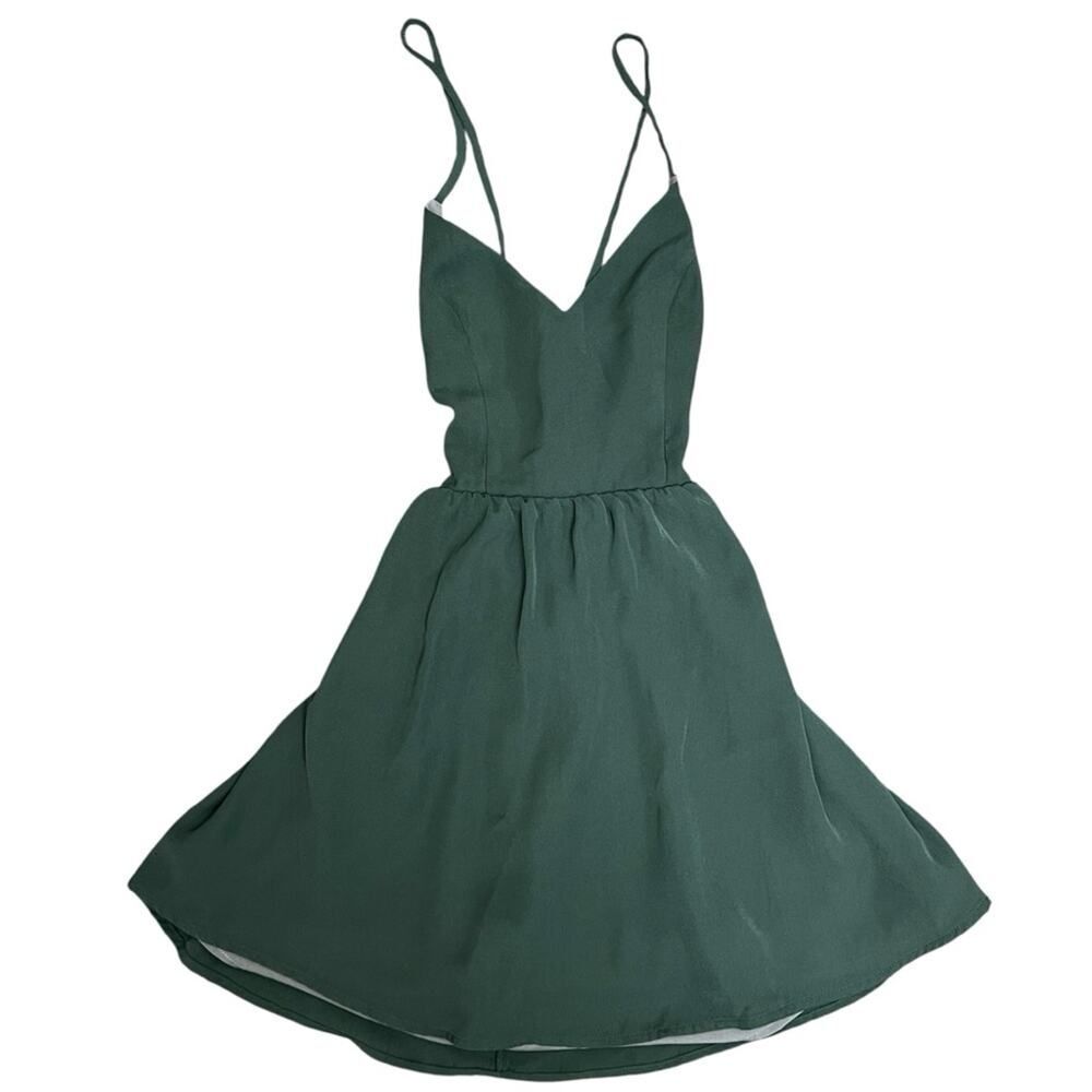 Tobi hunter green skater dress